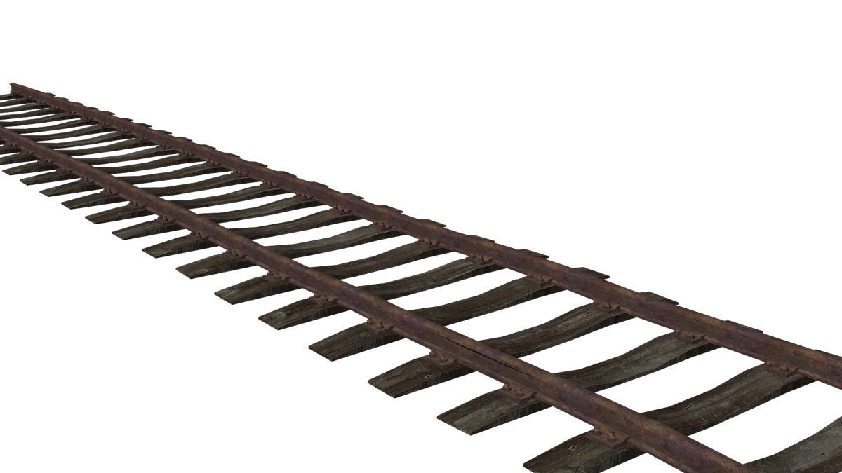 Рельсы вид сбоку вектор