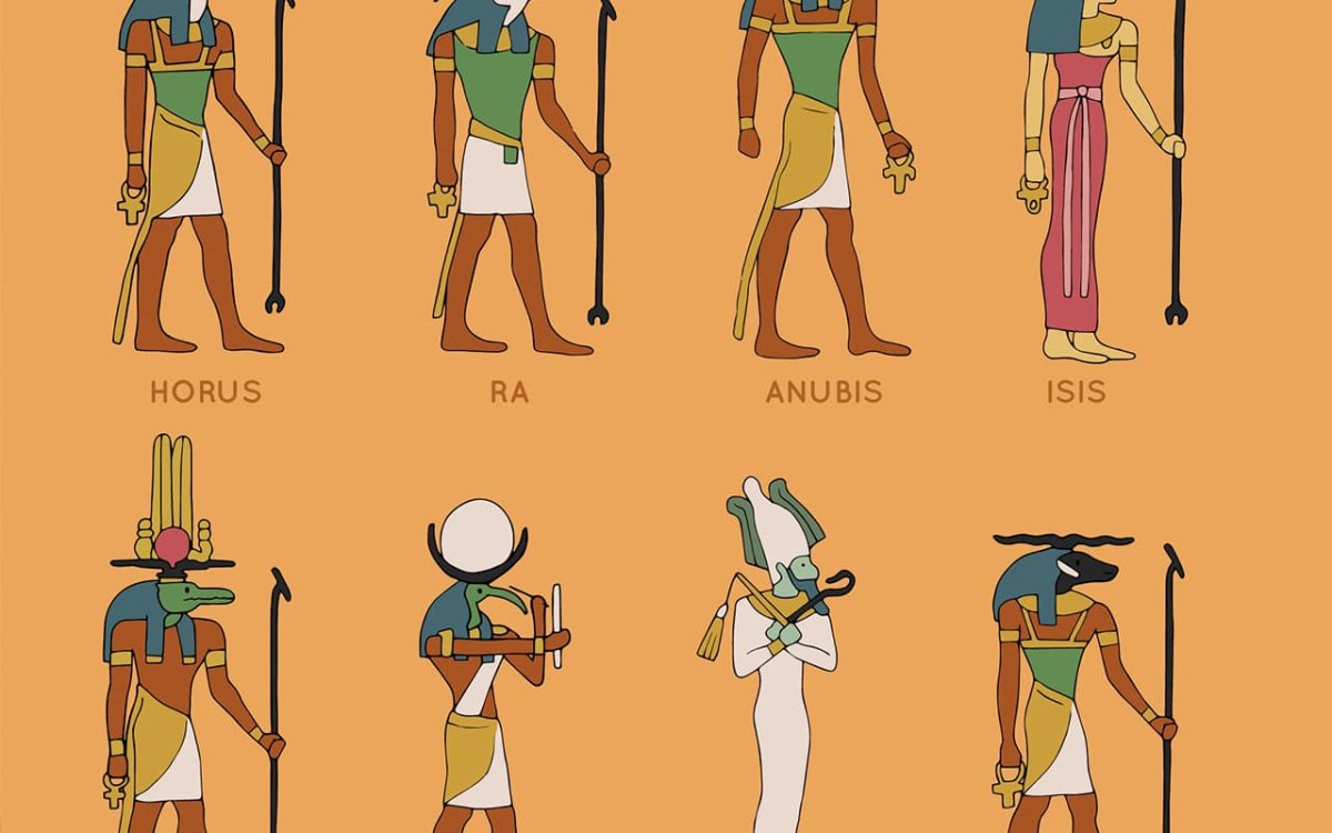 Боги древнего Египта вектор
