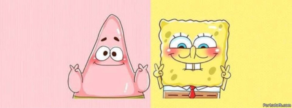 Парные обои губка Боб и Патрик