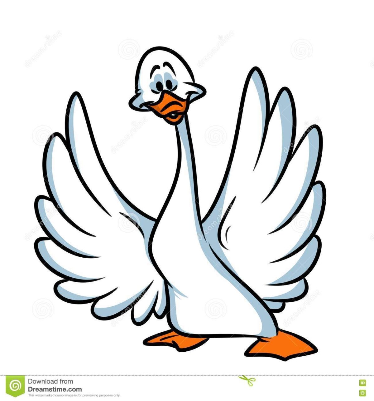 Гусь на белом фоне Мем