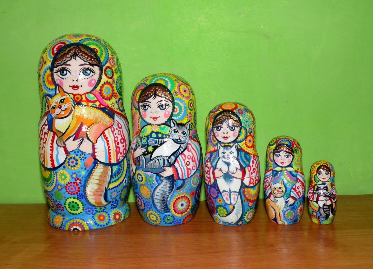 Матрешка роспись по дереву
