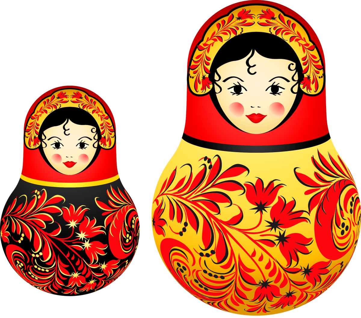 Матрёшка с гжельским узором