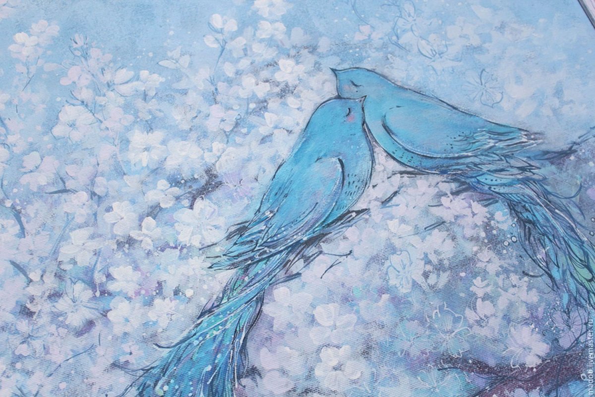 Живопись в голубых тонах