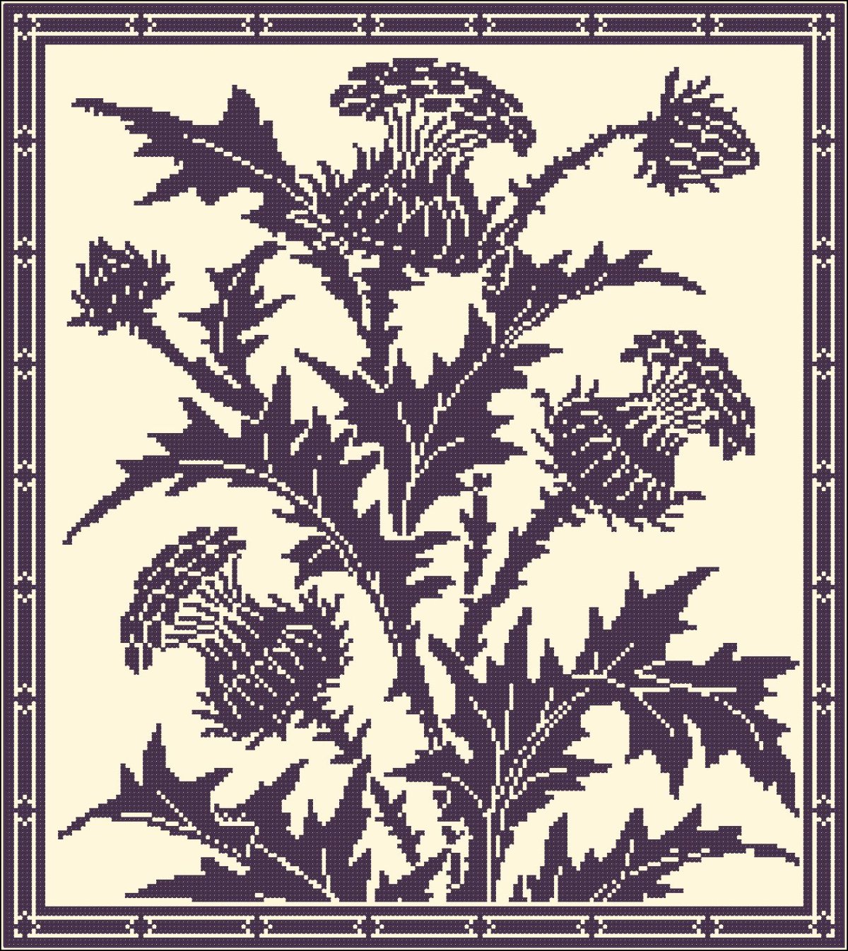 Жаккард чертополох