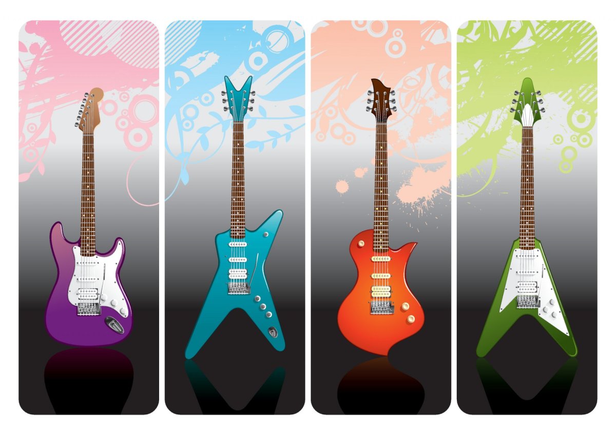 Электрогитара картинка для печати