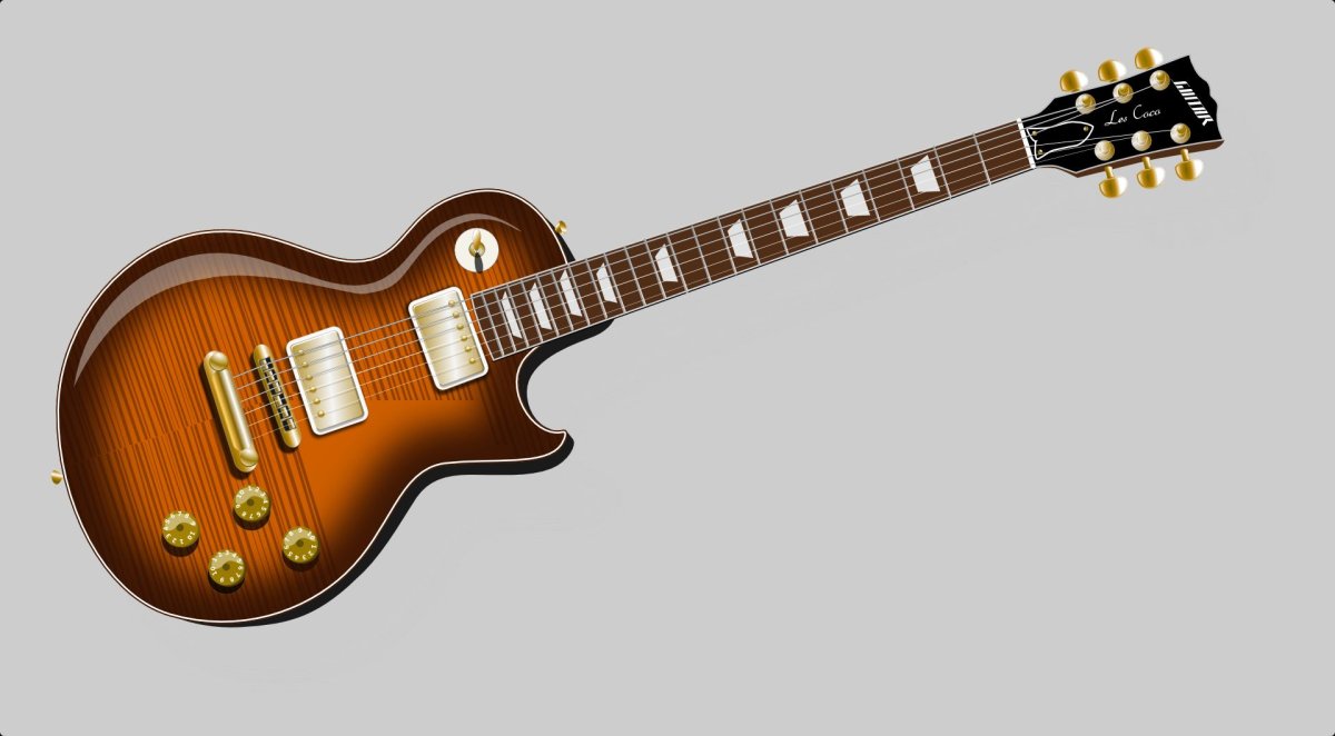 Gibson les Paul на белом фоне