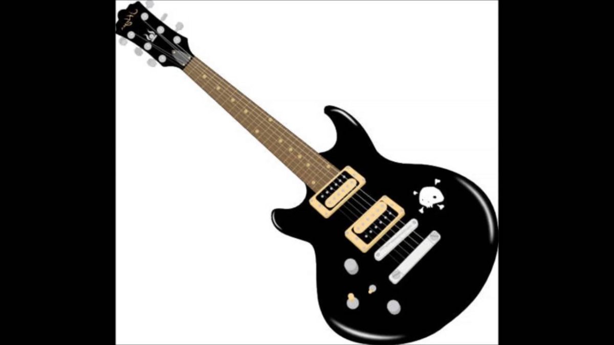 Рок гитара на белом фоне для фотошопа