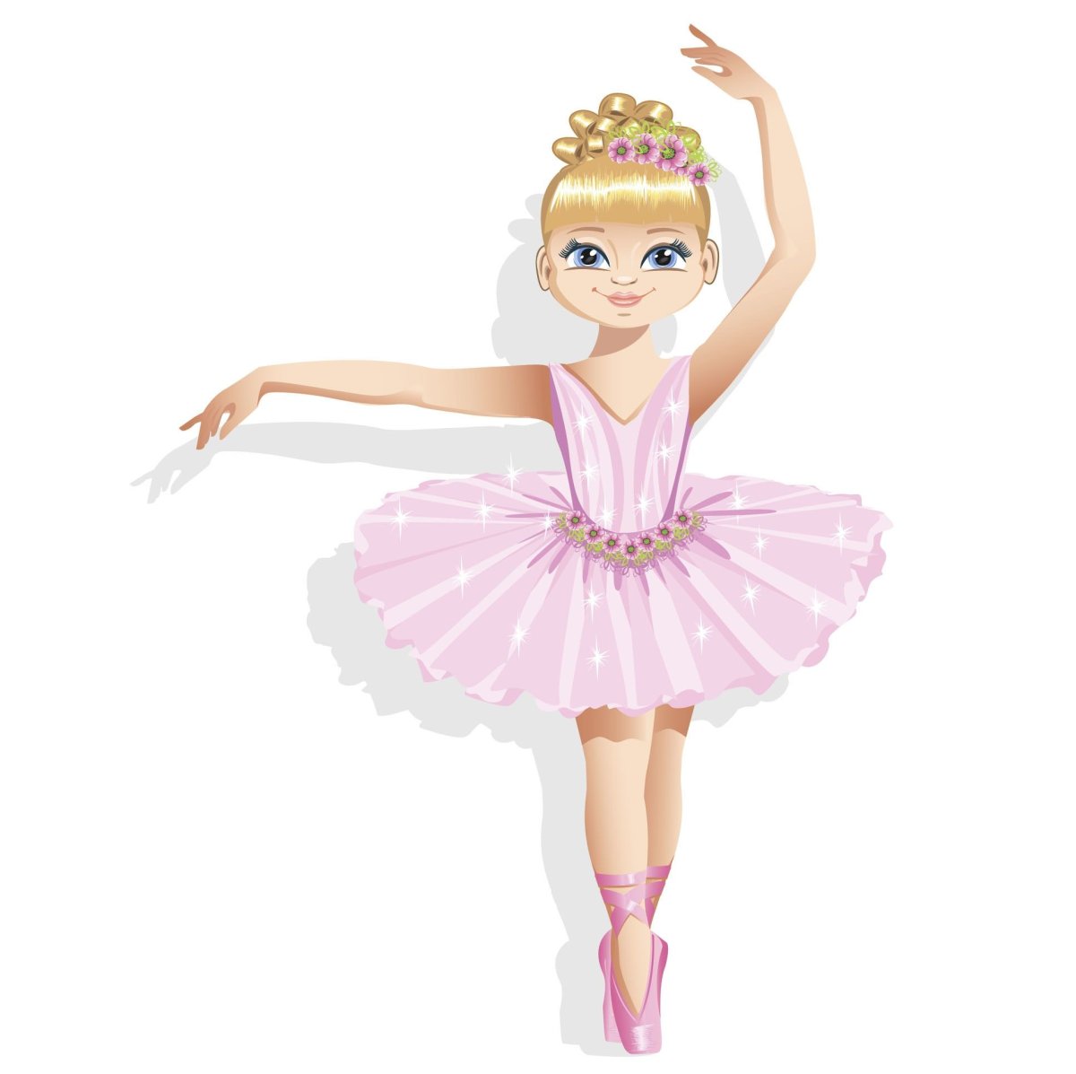 Рисунок девушки на занятие танцами