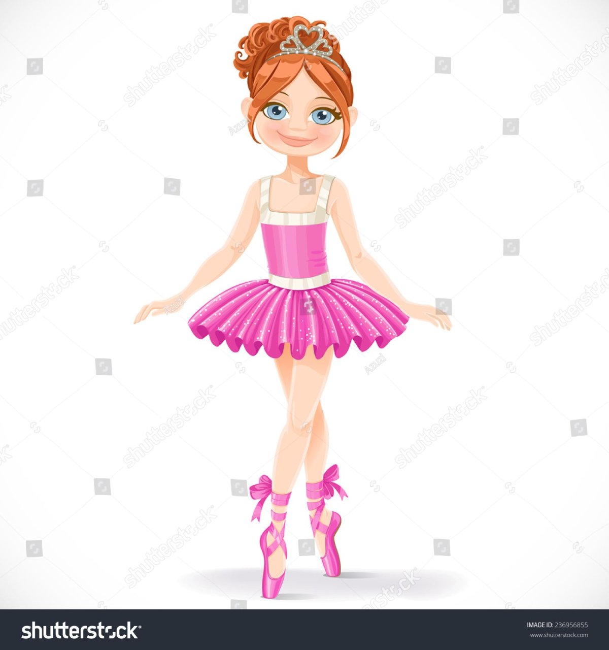 Девочка балерина на белом фоне