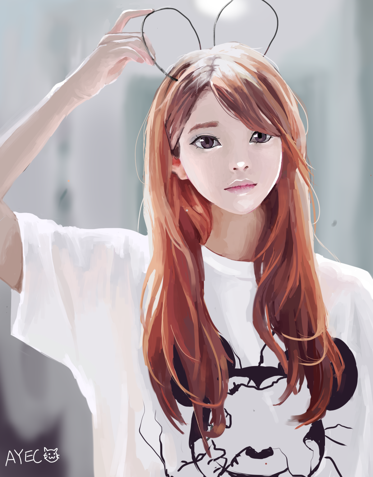 Корейская девушка арт