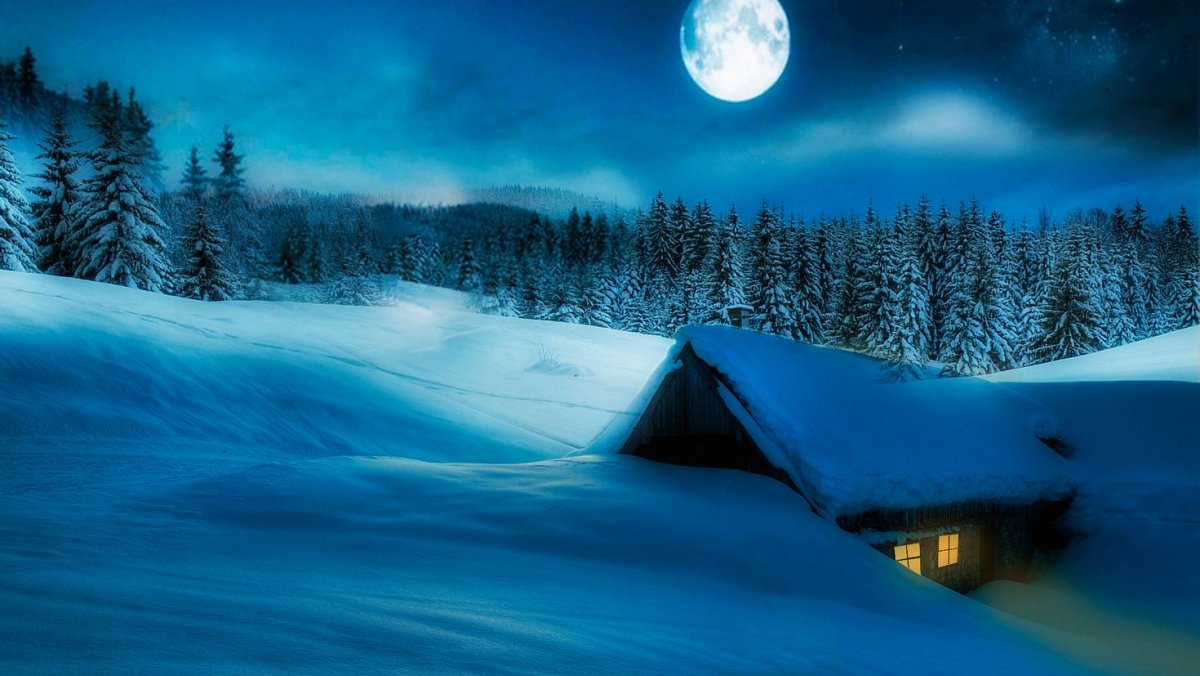Красивая зимняя ночь
