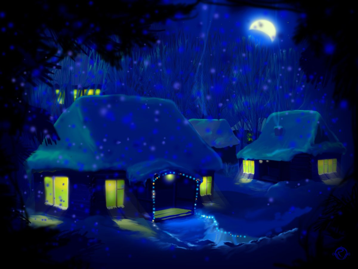 Ночной снегопад