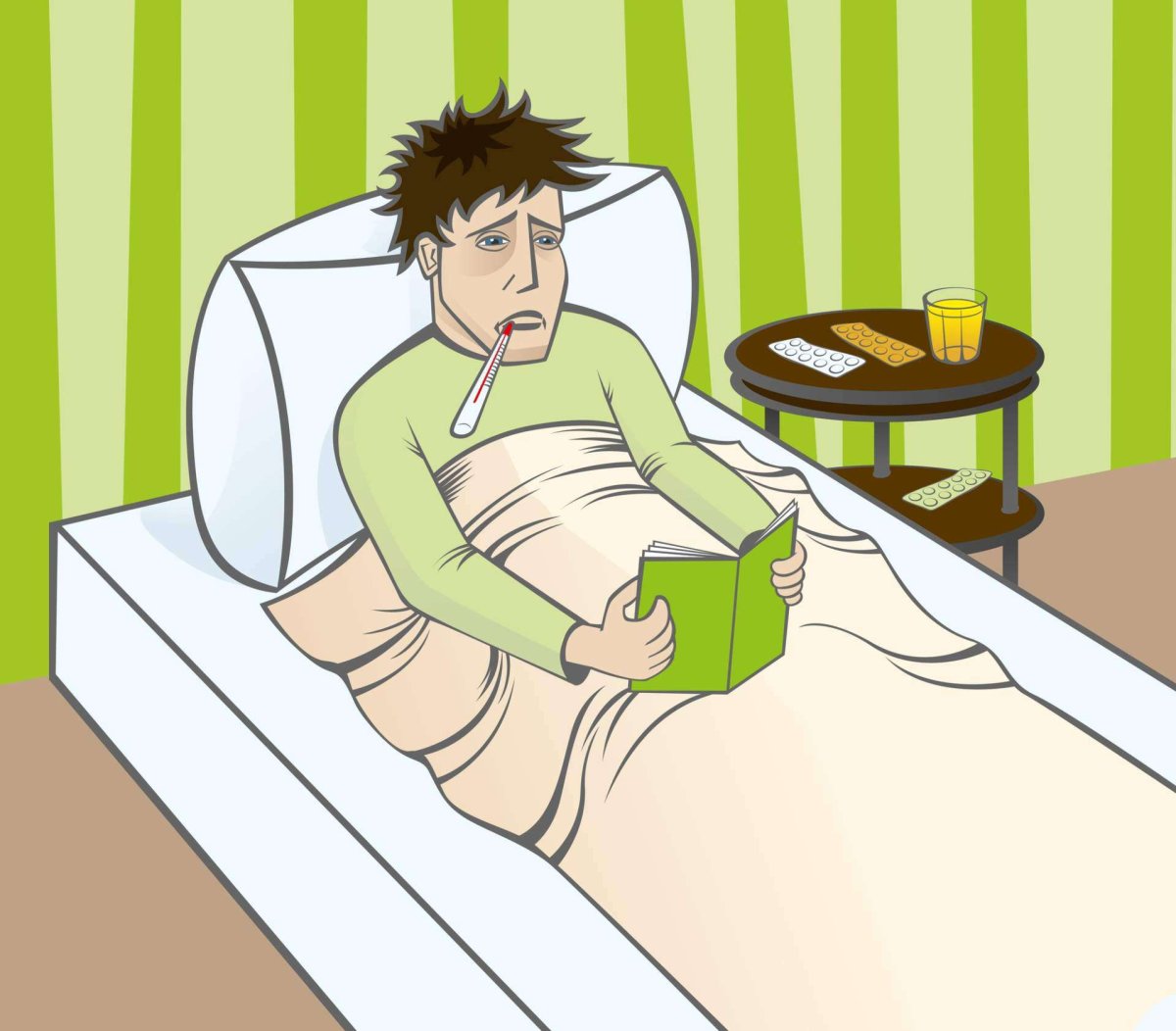 Девочка заболела рисунок