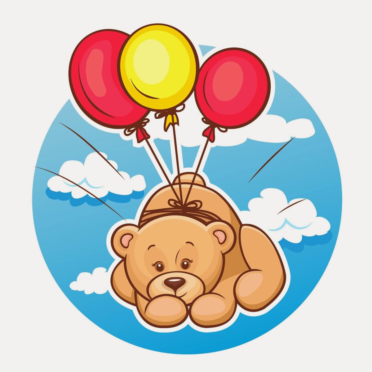 Мишка на воздушном шаре
