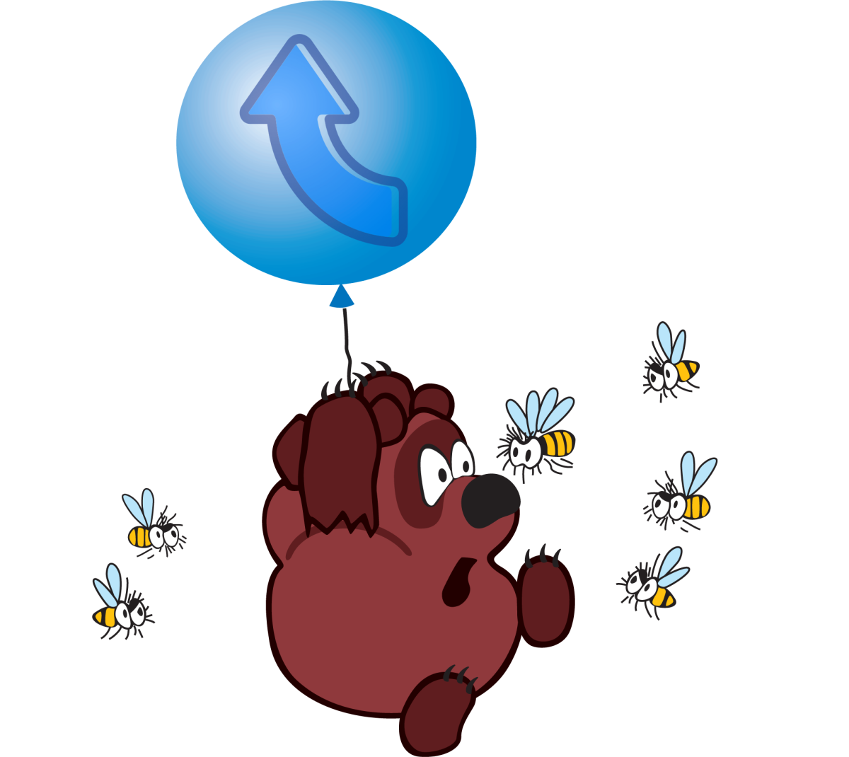 Винни пух на воздушном шаре