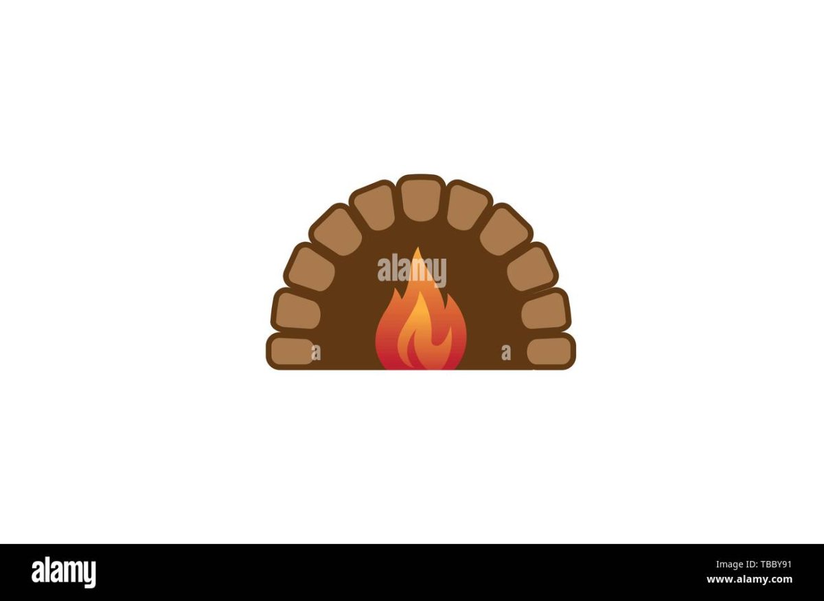 Печь с эмблемой огня для бани