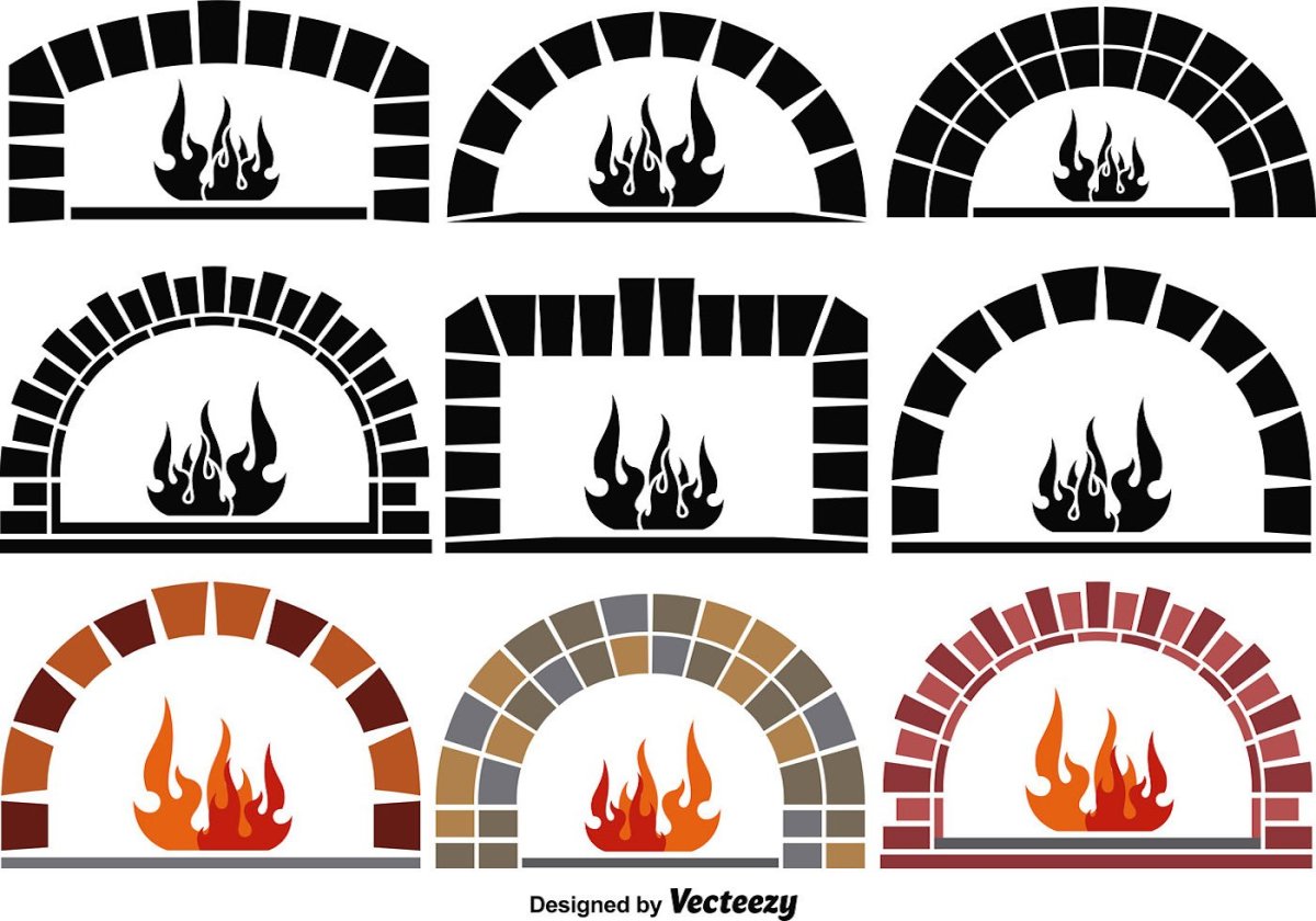 Силуэт камина