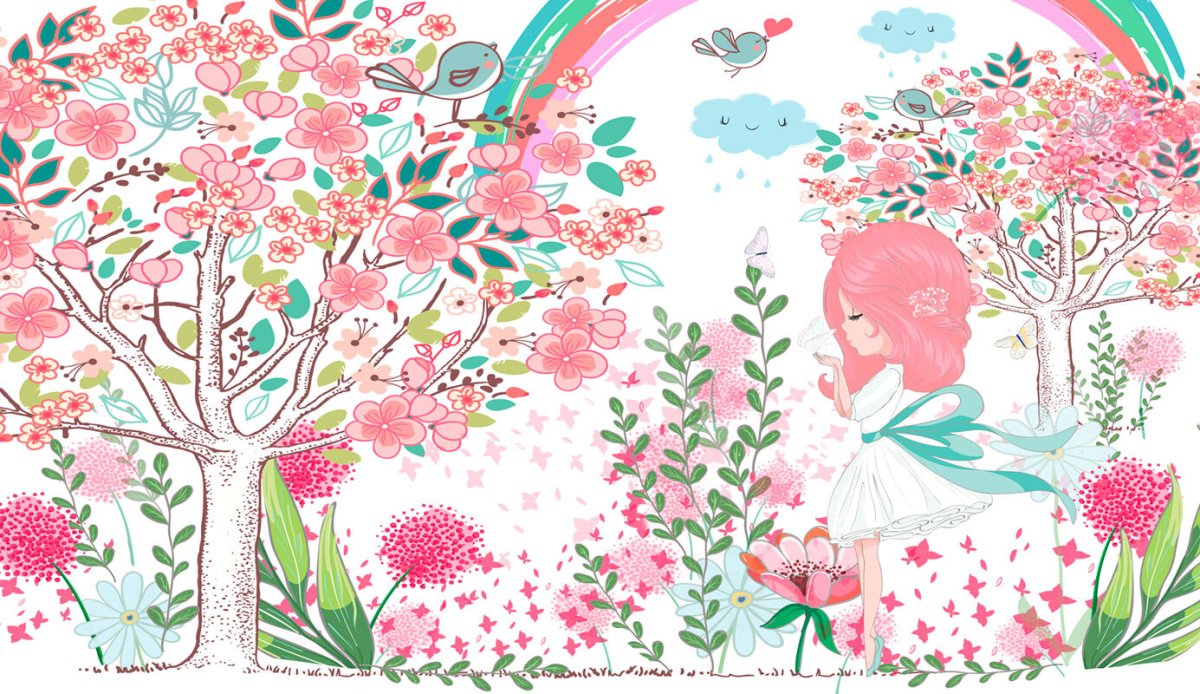 Смайл цветущее дерево