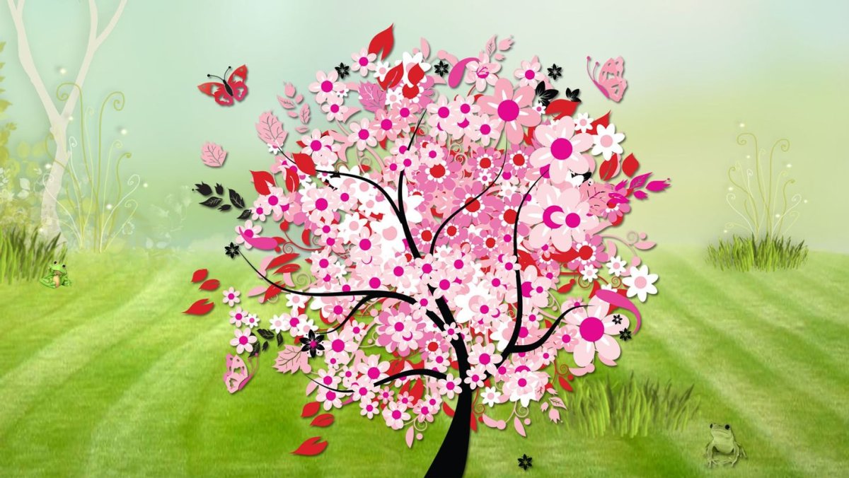 Сакура яблоня дерево