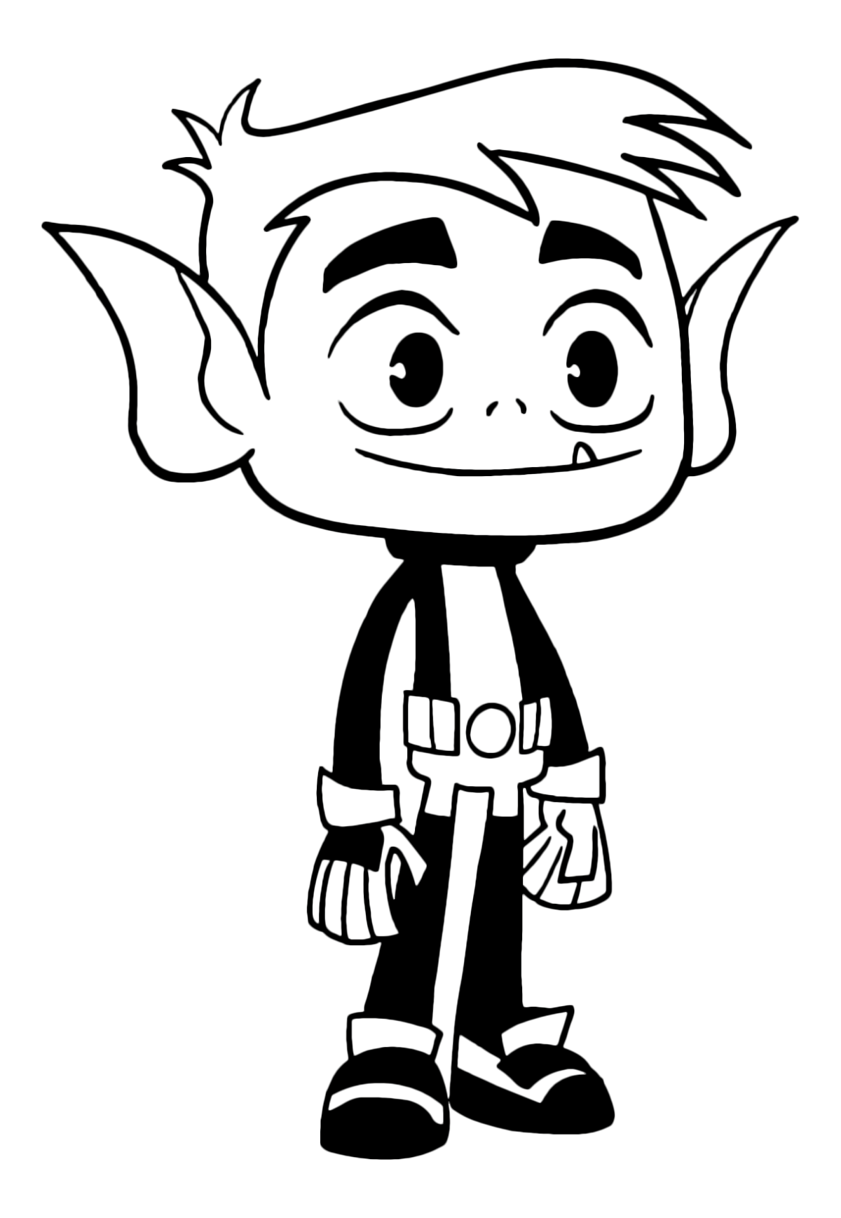 Юные Титаны Бистбой раскраска