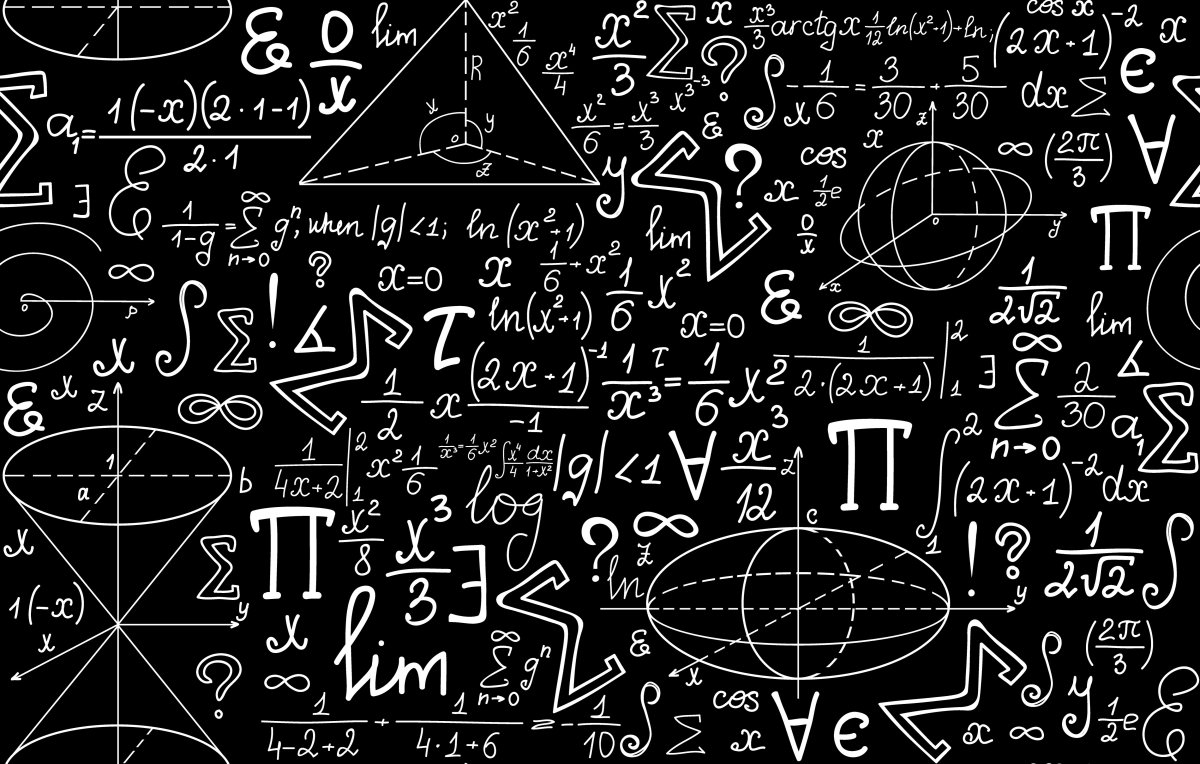 Математические формулы на белом фоне