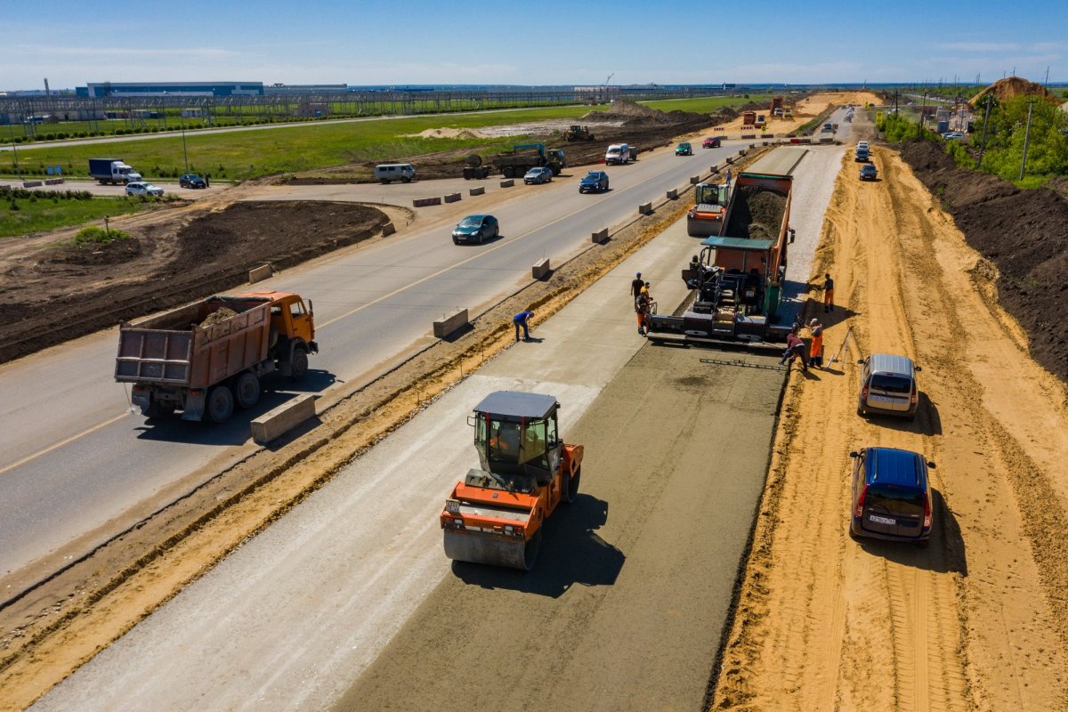 Стройка дороги Тольятти Ягодное