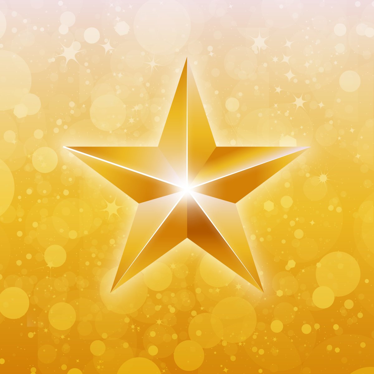Красивая Золотая звезда