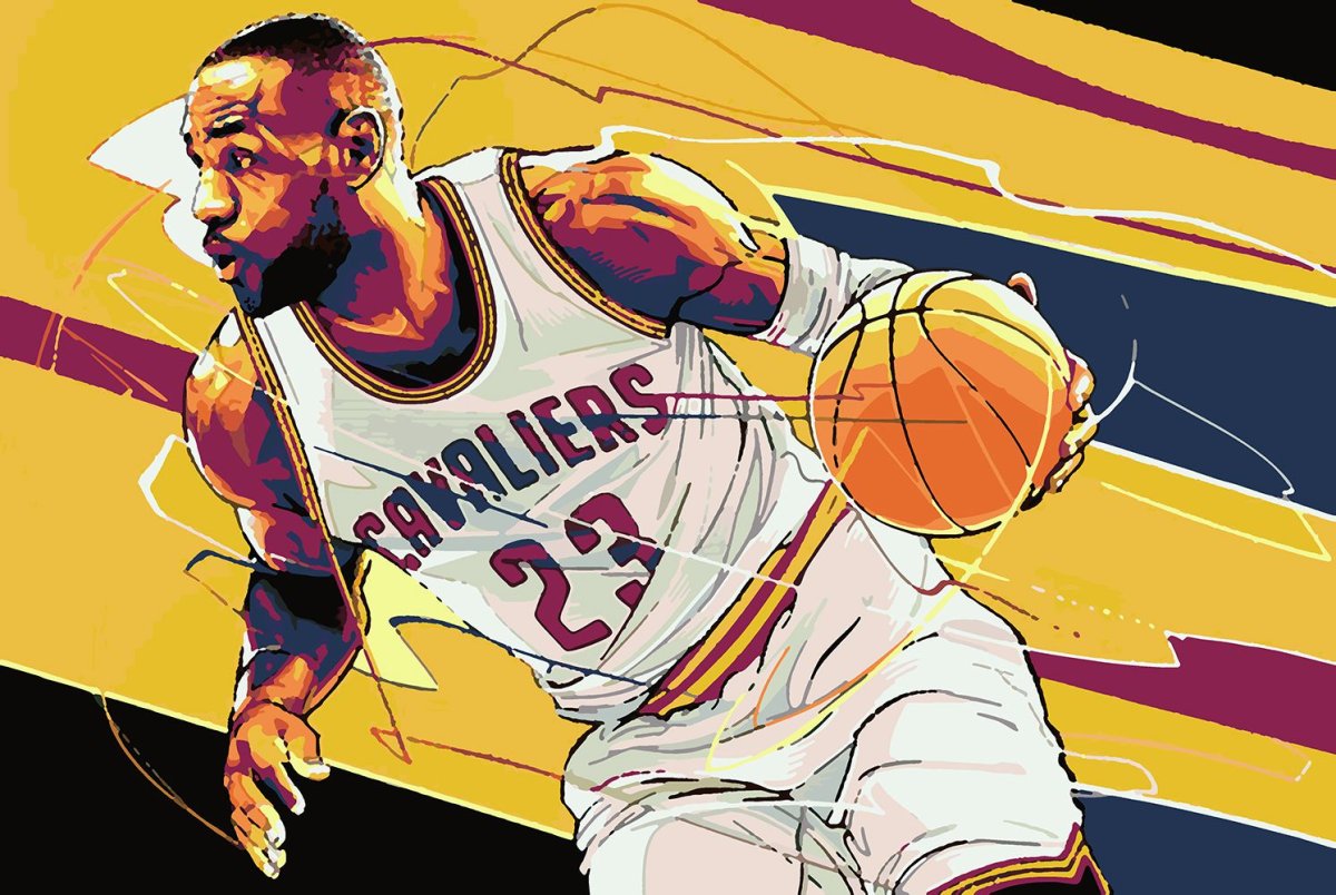 NBA Леброн Джеймс арт