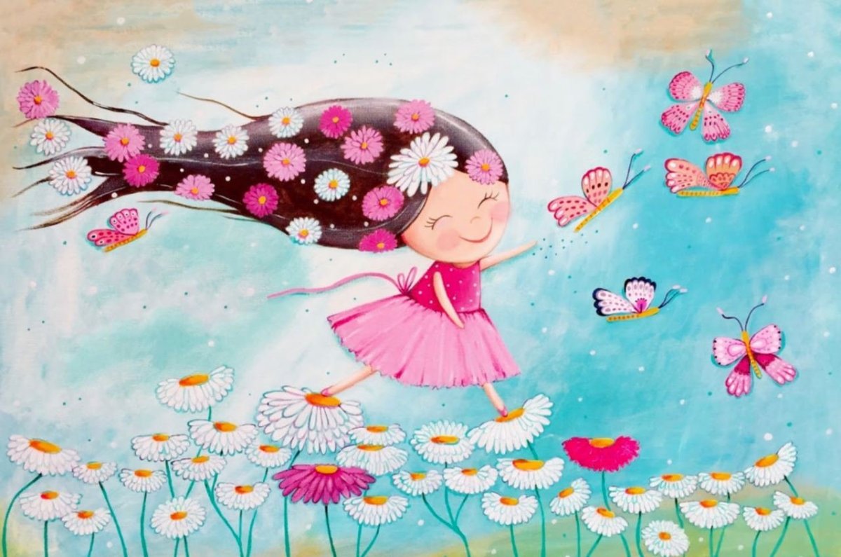 Радостная девочка на прозрачном фоне