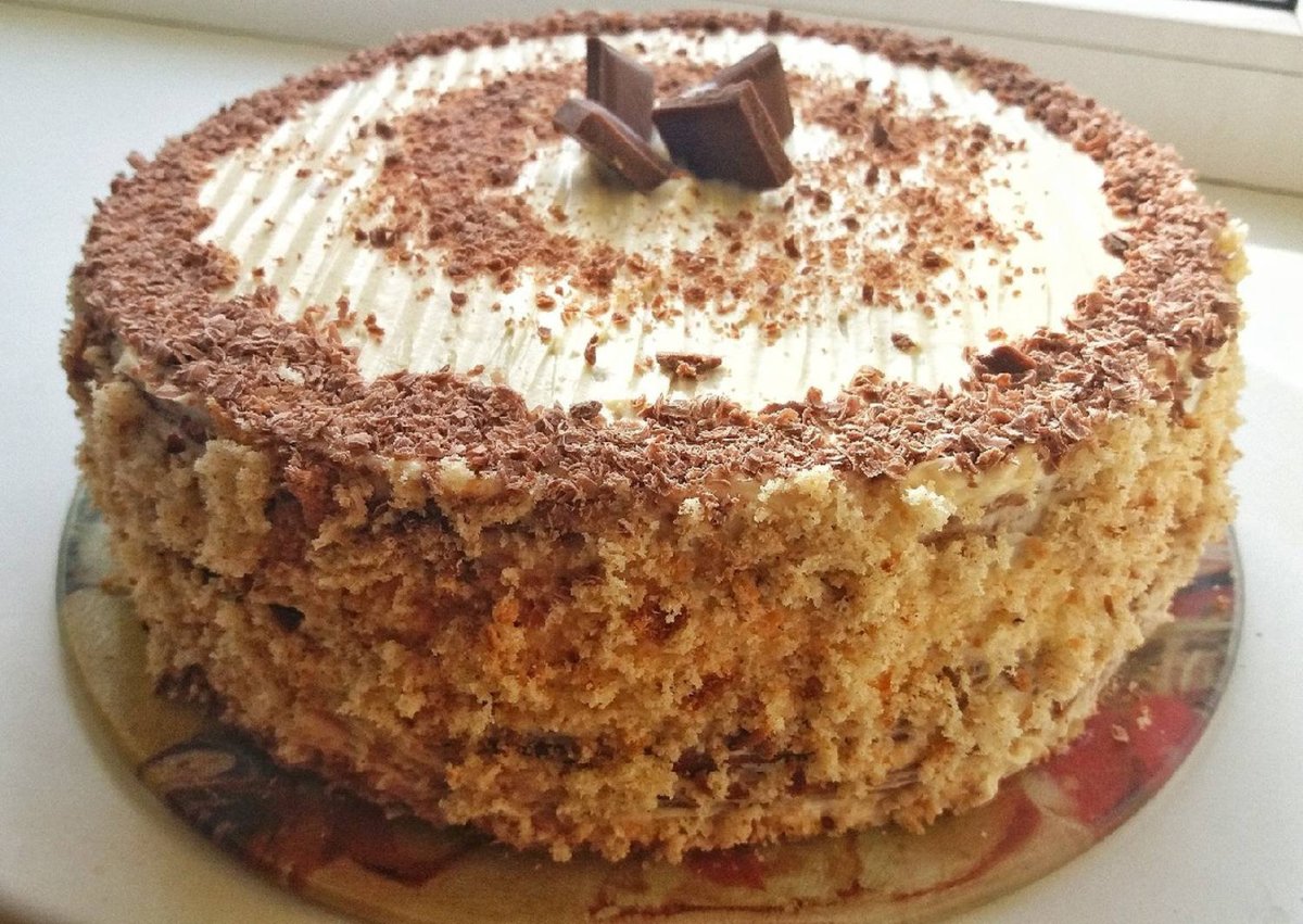 Торт медовик зимний