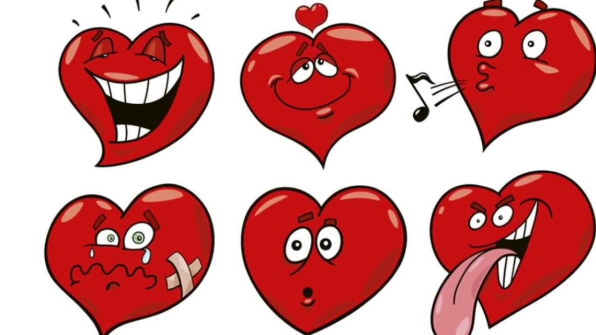 Карикатурные сердечки