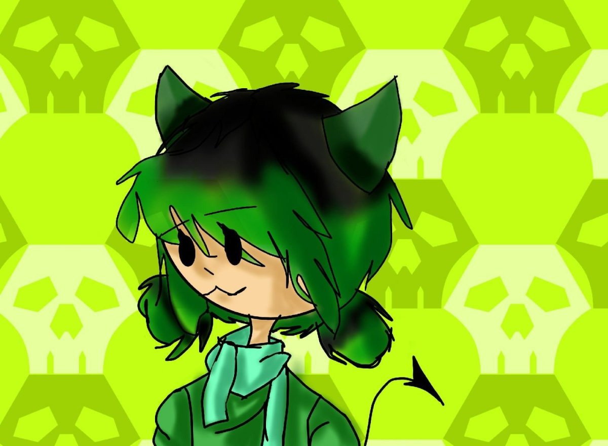 Крошка ева зелёных очках арт