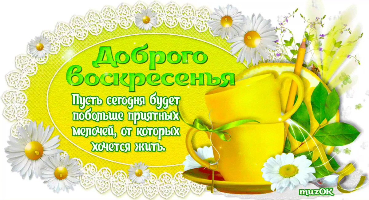 Открытки с добрым утром воскресенья