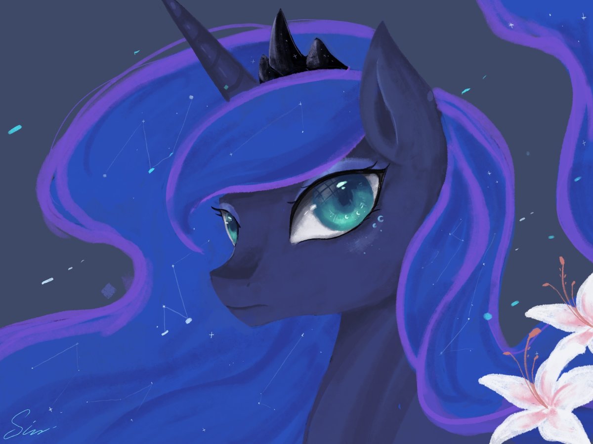 Принцесса Луна пони арты 12+
