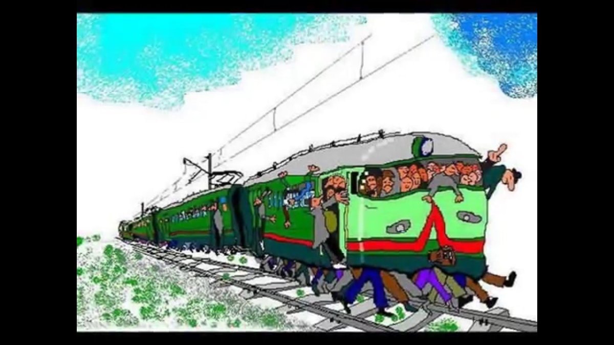 Рисование веселый паровозик