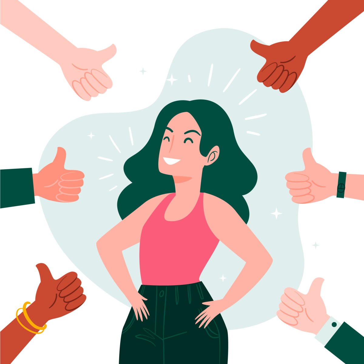 Человека хвалят