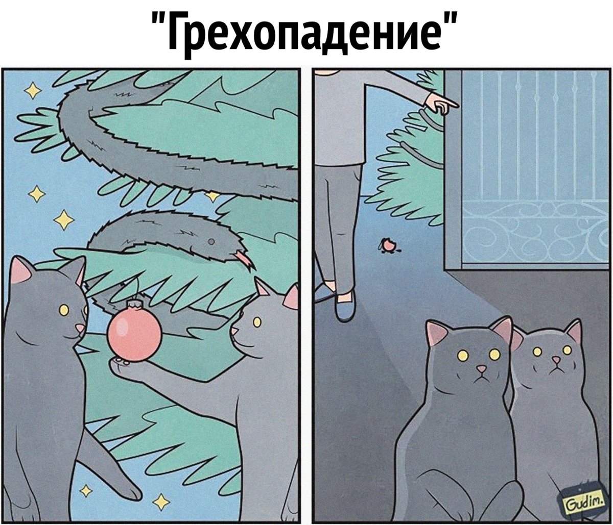 Смешные Рисованные коты