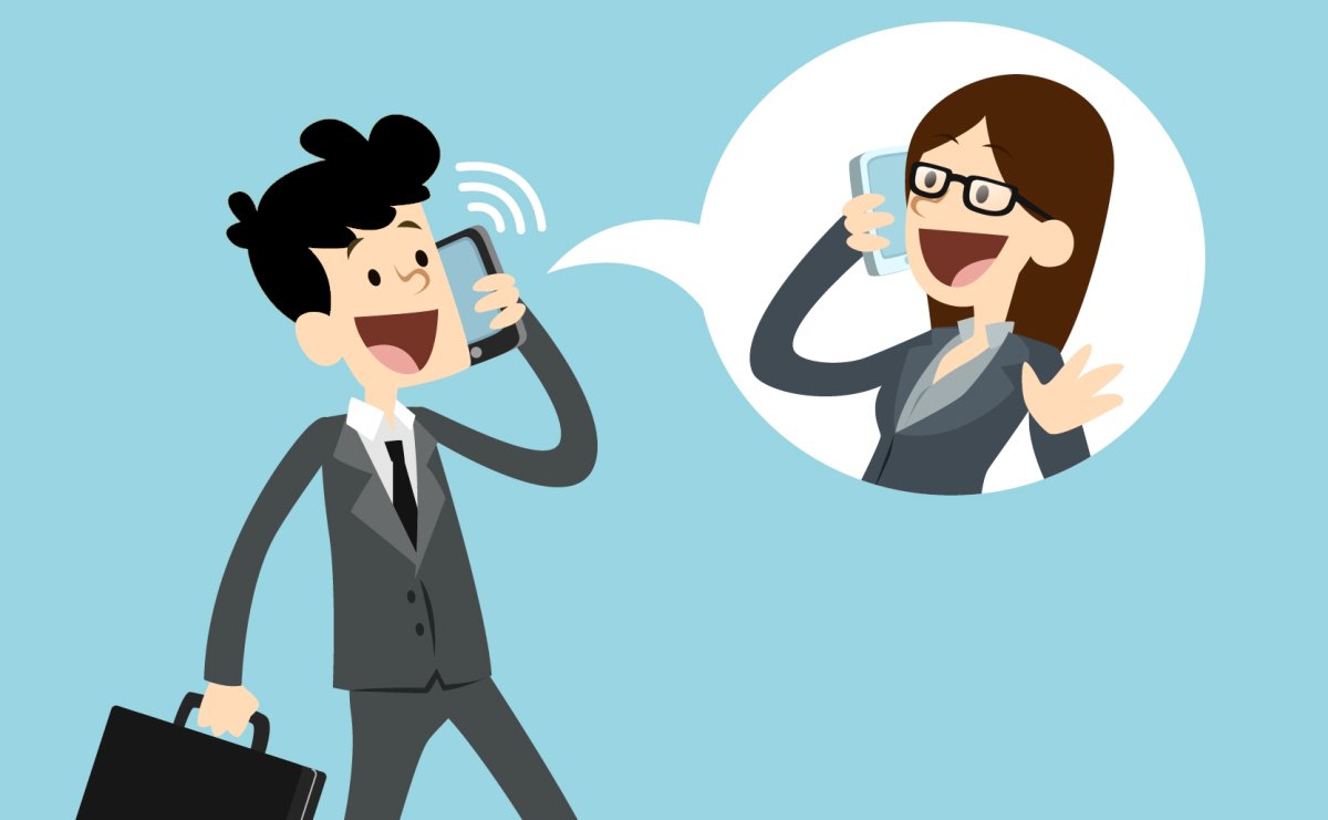 Телефонные переговоры иллюстрация