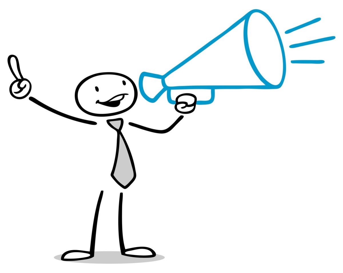 Человечек с рупором