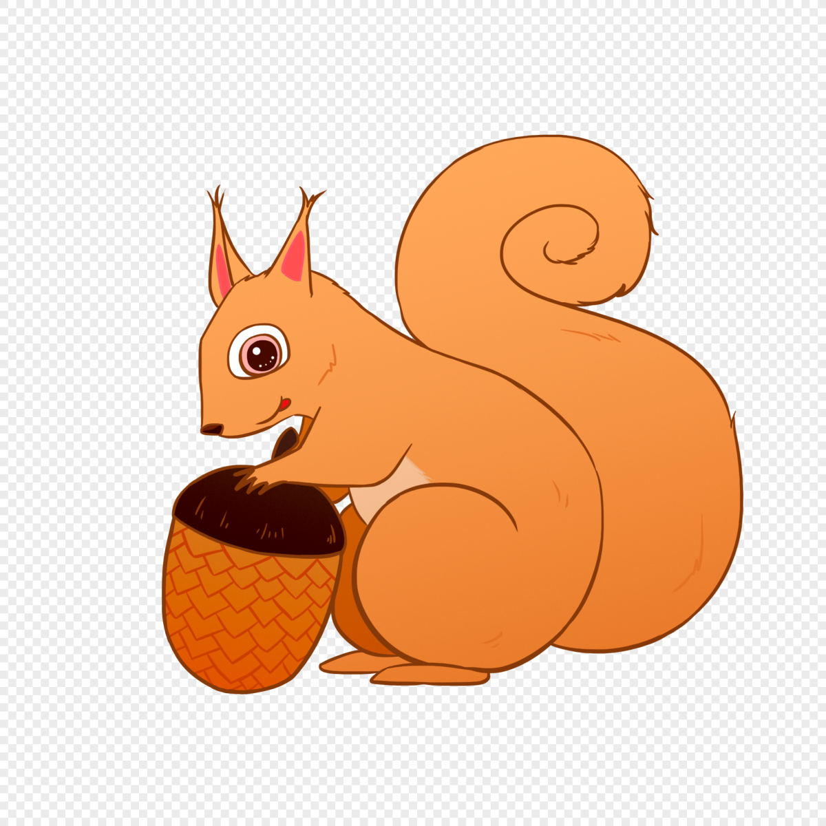 Белочка с орешком рисунок