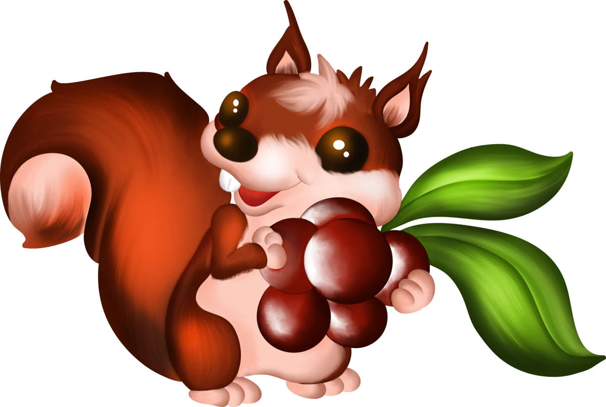 Белочки мультяшные