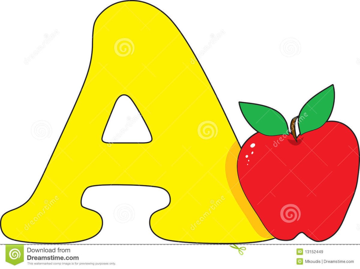 Буква а желтая