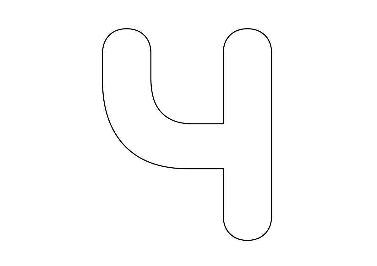 Буква ч трафарет