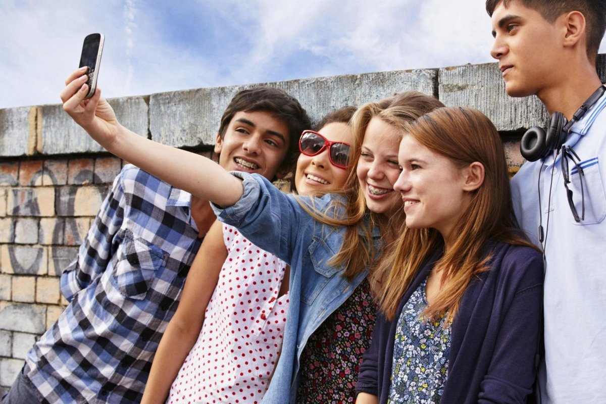 Подростки селфи