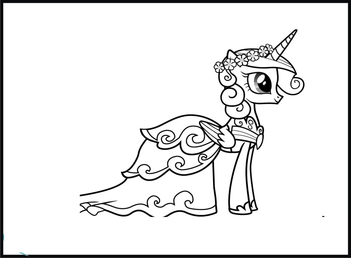 Раскраска пони принцесса Каденс