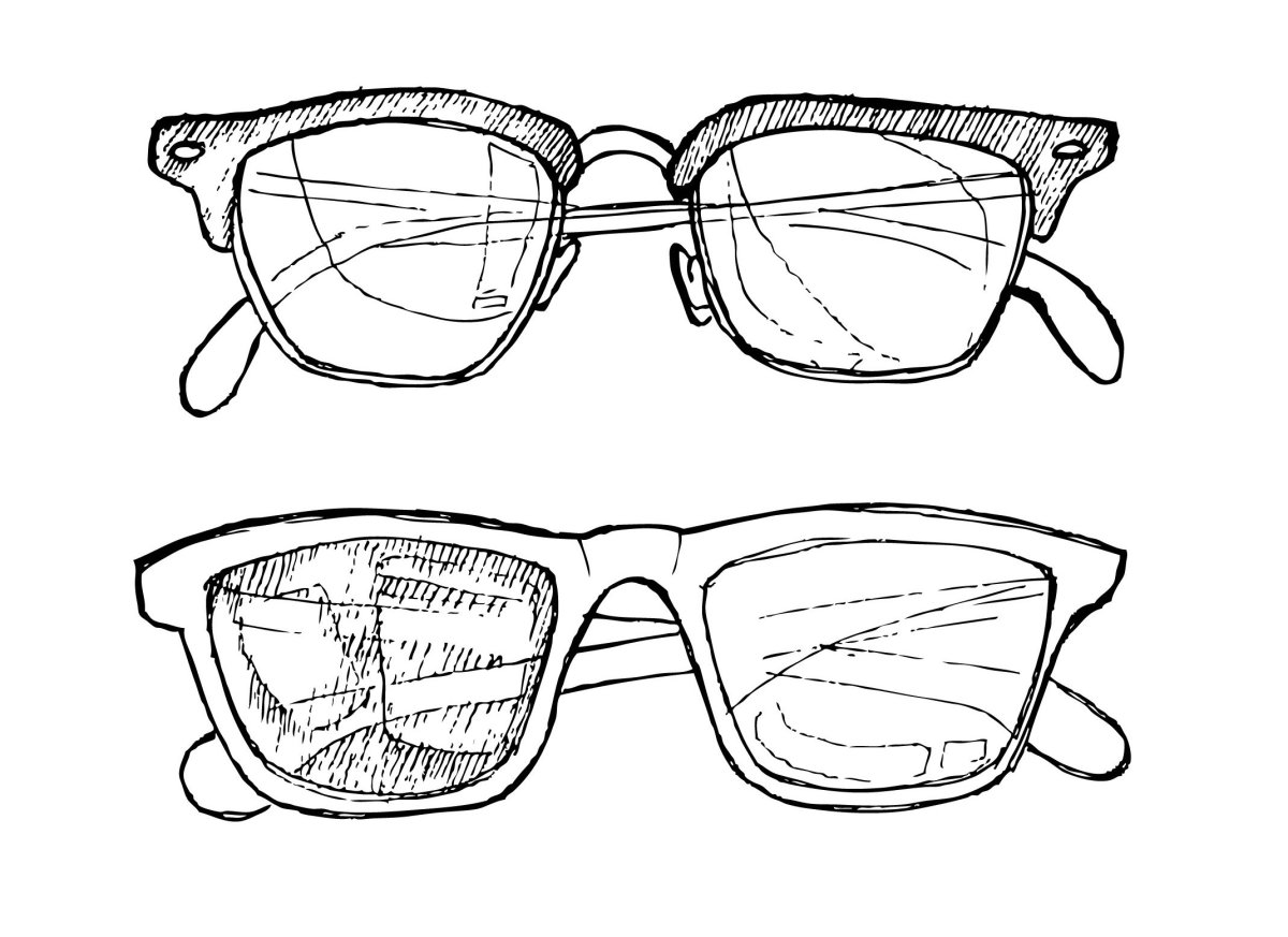 Очки рисунок