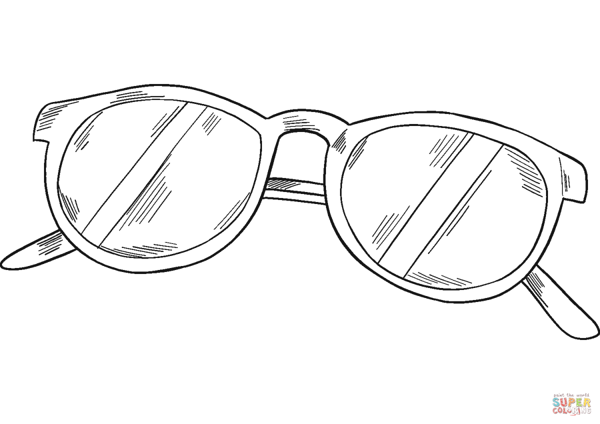 Солнечные очки раскраска
