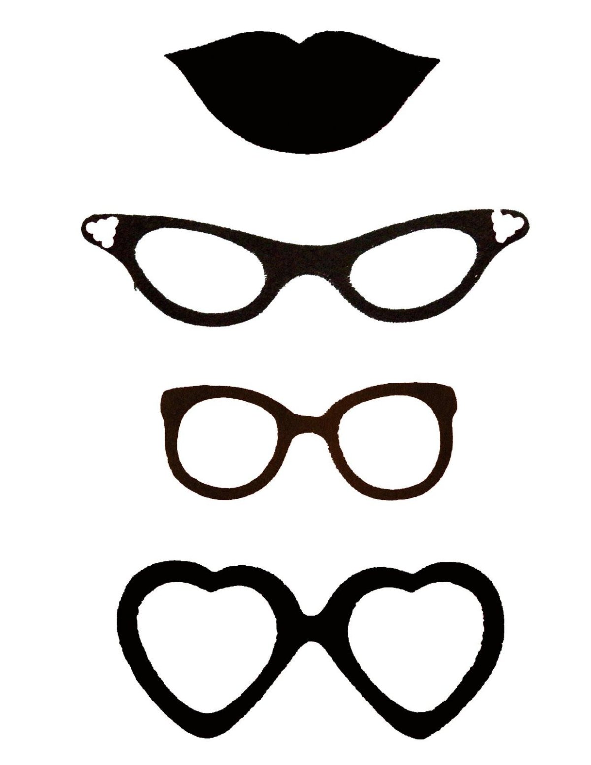 Очки шаблон для фотошопа