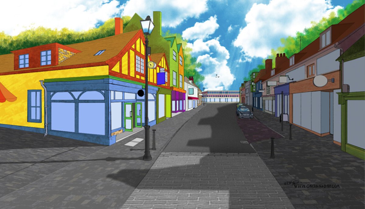 Мультяшная улица