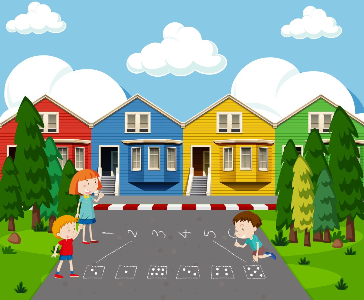 Дети баннера на улице